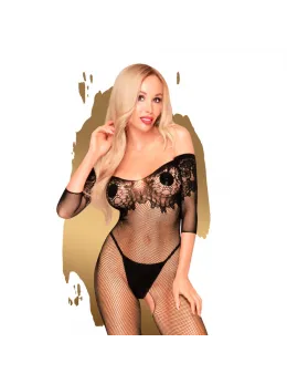 Penthouse High Profile Bodystocking Black XL - Net & Lace Design