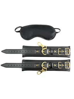 Sportsheets Special Edition Restraint Set with Satin Blindfold, Gold Accents