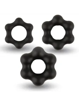 Velv'Or Rooster Milo Silicone Rings Set - 3 Sizes, Platinum Silicone