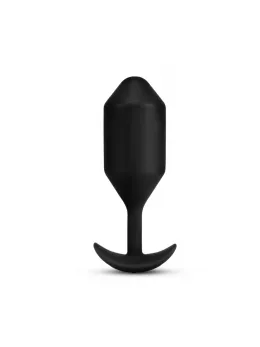 b-Vibe Vibrating Snug Plug 5 Black - Weighted Silicone Plug XL 318g