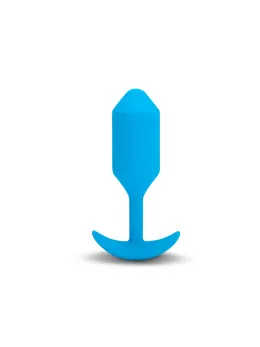 b-Vibe Vibrating Snug Plug 3 Blue - Weighted Silicone Model 160g