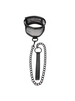 Sportsheets S&M Fishnet Adjustable Collar with Leash, 62 cm, Black