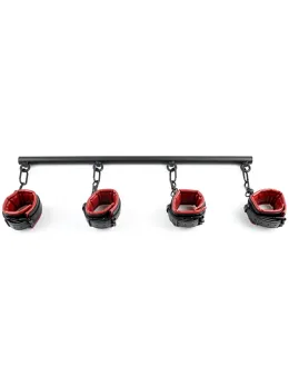 Sportsheets Saffron Adjustable Bar & Cuff System, Red-Black, 63.8 cm