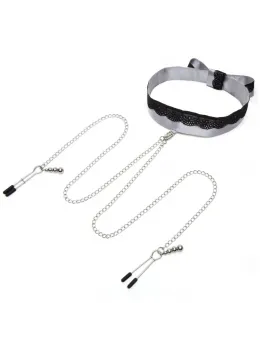 Fifty Shades of Grey Play Nice Satin Collar & Adjustable Silicone Clamps