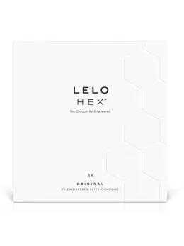 LELO HEX Original 36-Pack Condoms - Hexagonal Structure, Standard Size