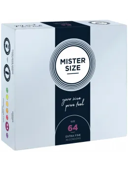Mister Size 64 mm - Large Size Latex Condoms, 36-Pack