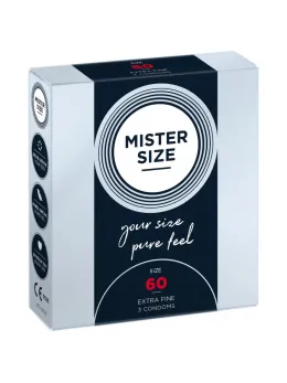 Mister Size 60mm Anatomical Condoms 3-Pack - Tailored Fit & Comfort