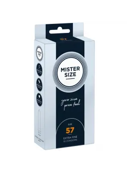Mister Size 57 mm Condoms 10-Pack - Tailored Fit, Ultra-Thin Latex