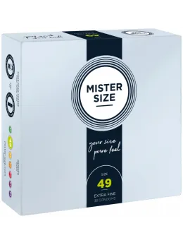 Mister Size 49 mm Condoms 36-Pack - Tailored Fit, Ultra-Thin Latex