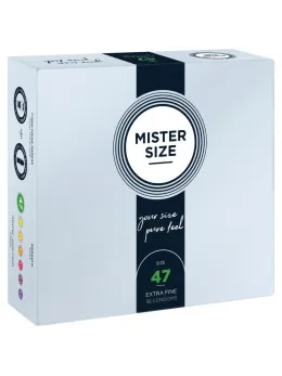Mister Size 47 mm Condoms 36-Pack - Tailored Fit, Ultra-Thin Latex