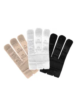Bye Bra 3-Hook Bra Extenders Set - Adjustable Comfort, 3 Colours