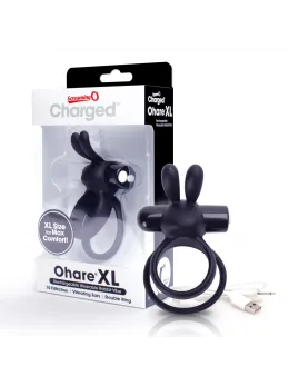 Screaming O Charged Ohare XL Intimate Double Ring Black Silicone