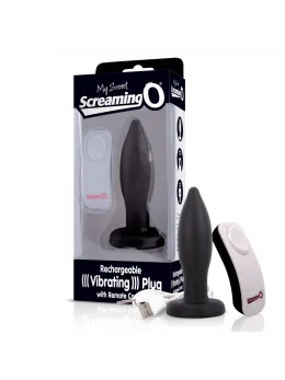 Screaming O Charged Remote Plug Black - Rechargeable Silicone, 4