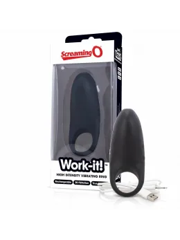 The Screaming O Work-it! Charged Ring Black - 20-Mode Silicone System