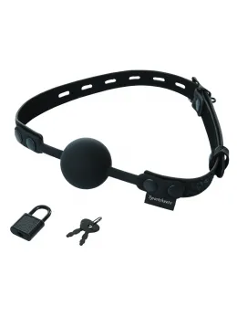 Sportsheets Sincerely Locking Lace Silicone Ball Gag - Adjustable Design