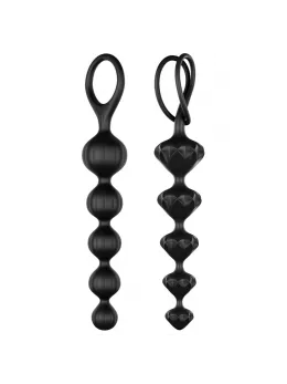 Satisfyer Love Beads Black - Set of 2 Flexible Silicone Bead Models