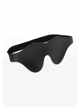 TABOOM Intense Dark Blindfold Vegan Leather Velvet Lining Black