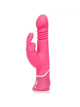 Happy Rabbit Thrusting Pink Dual-Motor Silicone Intimate Machine 23cm