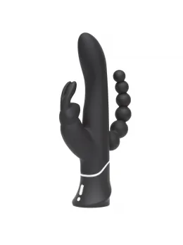 Happy Rabbit Triple Curve Black Silicone Intimate Machine 3 Motors