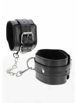 TABOOM Ankle Cuffs Vegan Leather Adjustable Black Velvet Lining