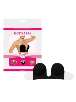 Bye Bra U-Style Support Bra Cup B Black - Adhesive, Low-Cut Solution