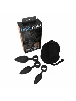 Bathmate Anal Training Set Silicone Ergonomic Plugs 3 Sizes Black