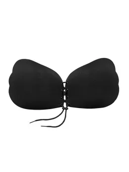 Bye Bra Lace-It Bra D Cup Black Invisible Adjustable Support