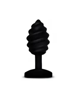 Gvibe Gplug Twist Intimate Silicone Plug with Vibration, 3.9 cm, Black