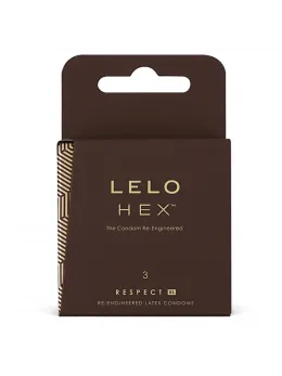 LELO HEX Respect XL Condoms 3-Pack - 58mm Wide, Ultra-Thin Design