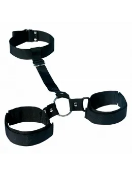 Sportsheets Shadow Adjustable Neck & Wrist Restraint Set, Black