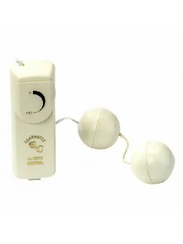 Seven Creations Duoballs Vibrating White 3 cm - Intimate Fitness Device
