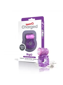 The Screaming O Charged Big O Rechargeable Intimate Ring Purple
