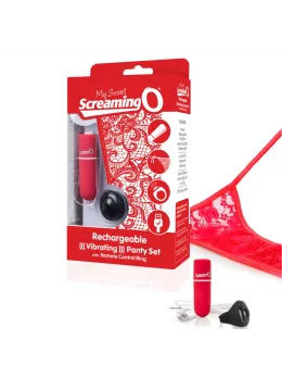 The Screaming O Charged Remote Panty System Red, USB Rechargeable