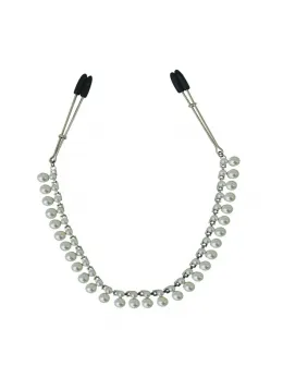 Sportsheets Sincerely Pearl Chain Nipple Clips, 40.6 cm, Elegant Design