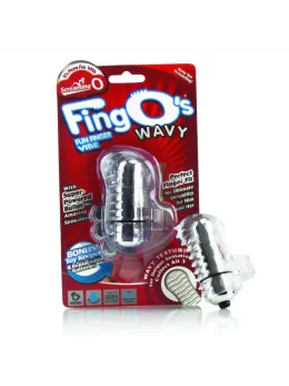 The Screaming O FingO Wavy Clear Finger Vibe, Ergonomic Silicone, Waterproof