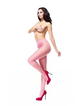 MissO P101 Sheer Cut-Out Tights Light Pink S/M - Elegant Glossy Finish