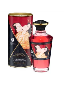 Shunga Aphrodisiac Warming Oil Sparkling Strawberry Wine 100ml