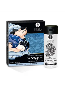 Shunga Dragon Cream Sensitive 60ml - Gentle Sensation Formula