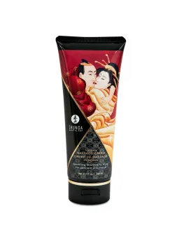 Shunga Massage Cream Sparkling Strawberry Wine 200ml - Moisturizing Formula
