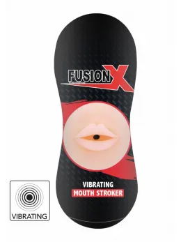 Mouth Stroker Vibrating Intimate Machine TPE Compact by Shots