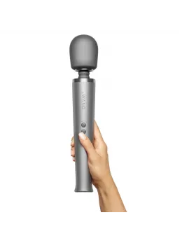 Le Wand Massager Grey - Rechargeable Luxury Wand, 10 Speeds, 20 Modes