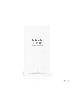 LELO HEX Original 12-Pack - Advanced Hexagonal Latex Condoms, 54 mm