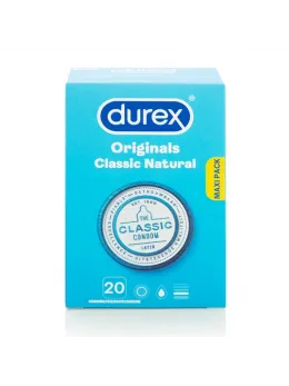 Durex Originals Classic Natural 20-Pack Comfort Fit Latex Condoms