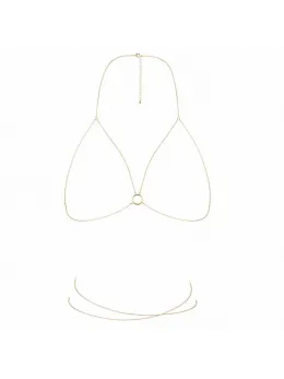 Bijoux Indiscrets Magnifique Gold Bra Chain - Adjustable Body Jewelry