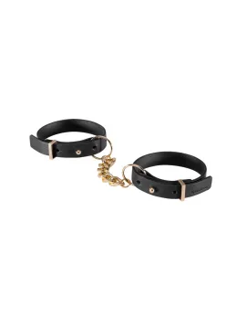 Bijoux Indiscrets Maze Adjustable Vegan Slim Handcuffs Black