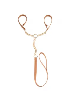 Bijoux Indiscrets MAZE T-Restraints Vegan Brown Adjustable Handcuffs
