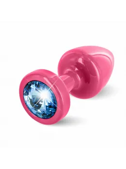 Diogol Anni Round 25 mm Pink & Blue Aluminum Model with Crystal Accent