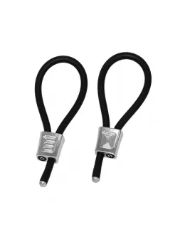 ElectraStim ElectraLoops Prestige Silver Adjustable Metal Rings 2pcs
