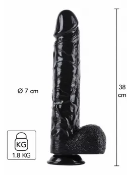 Extreme XXL дилдо, черно, 38 см