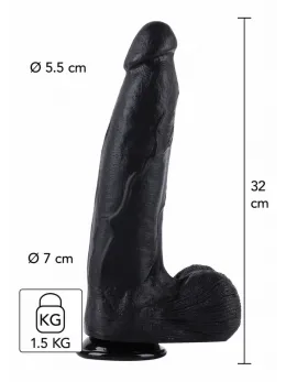 HIDDEN DESIRE Extreme Dong 32 cm XXL Black PVC Model
